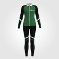 gymnastic warm up sets, jacket and pants green