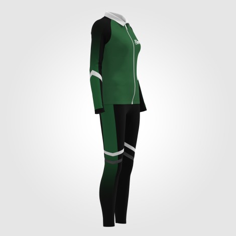 gymnastic warm up sets, jacket and pants green 3