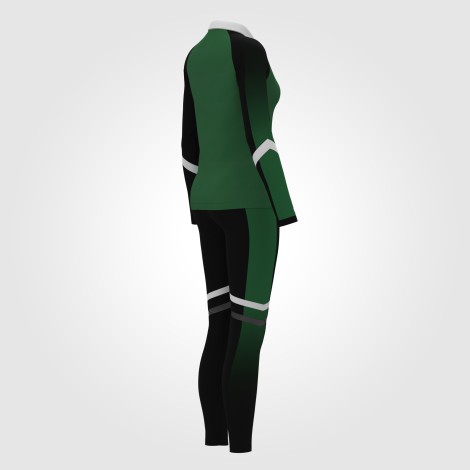 gymnastic warm up sets, jacket and pants green 4