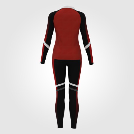 gymnastic warm up sets, jacket and pants red 1