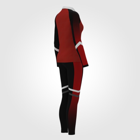 gymnastic warm up sets, jacket and pants red 4