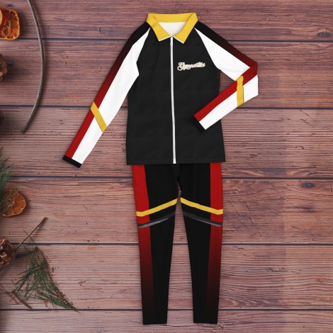 gymnastic warm up sets, jacket and pants yellow 5