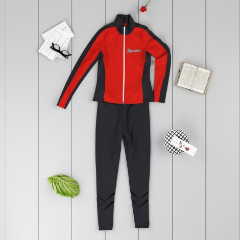 sport gymnastics warm up jackets red 5