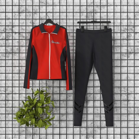 sport gymnastics warm up jackets red 6