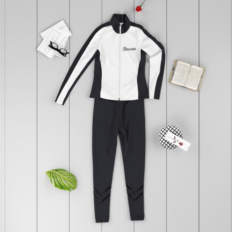 sport gymnastics warm up jackets white 5