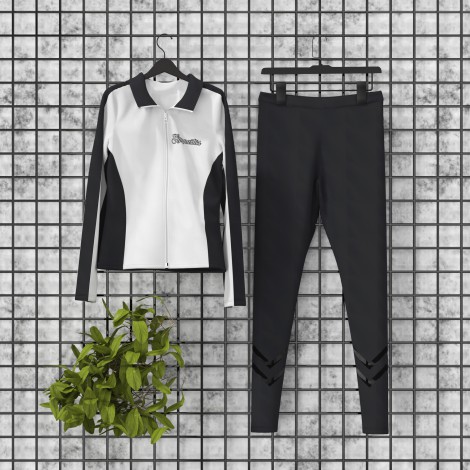 sport gymnastics warm up jackets white 6