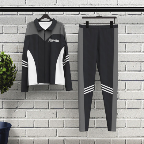 zip up gymnastics warm up jacket gray 5