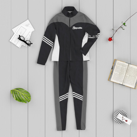 zip up gymnastics warm up jacket gray 6