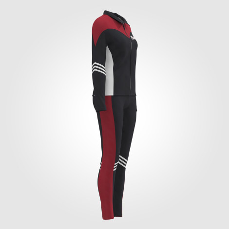 zip up gymnastics warm up jacket red 3