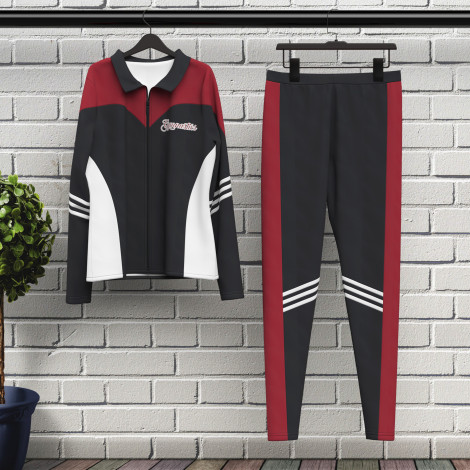 zip up gymnastics warm up jacket red 5