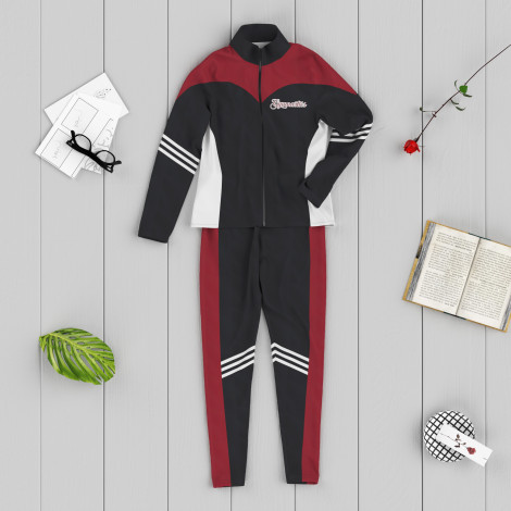 zip up gymnastics warm up jacket red 6
