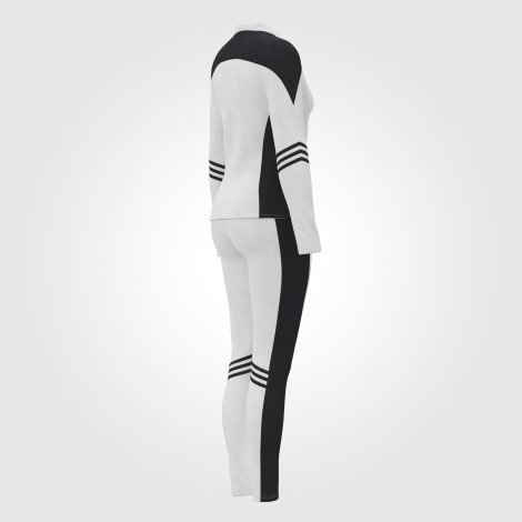 zip up gymnastics warm up jacket white 4