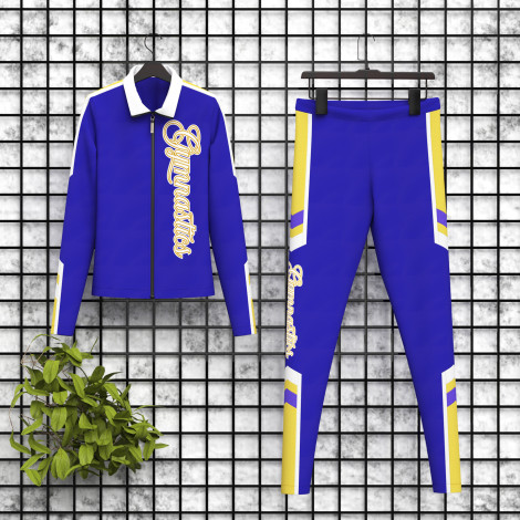 gymnastics warm ups jacket and pants blue 5