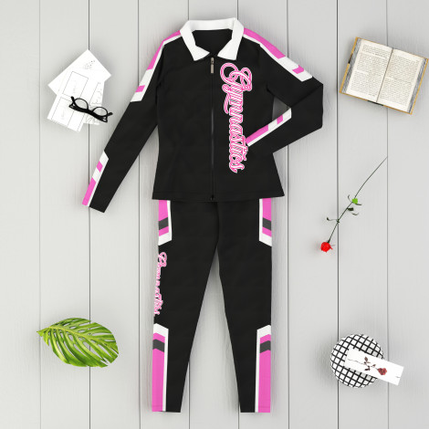 gymnastics warm ups jacket and pants pink 6