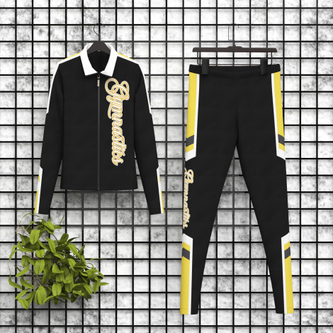 gymnastics warm ups jacket and pants yellow 5