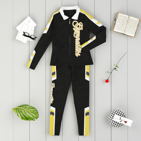 gymnastics warm ups jacket and pants yellow 6