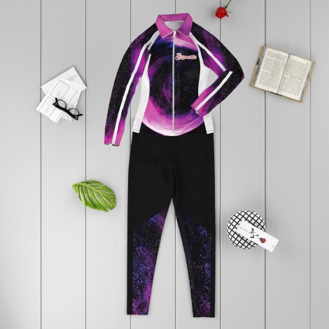 zip up workout jacket purple 5