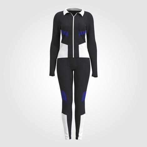 custom team track warm up suit black 0