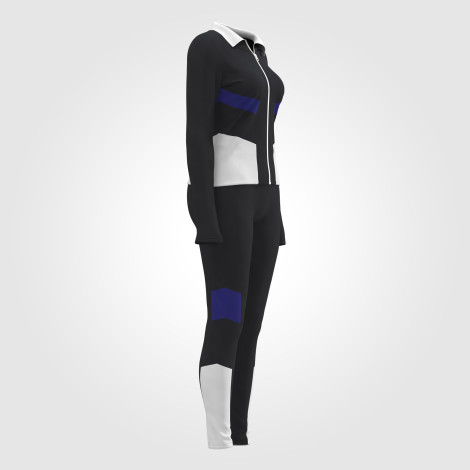 custom team track warm up suit black 3