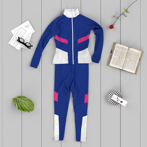 custom team track warm up suit blue 6