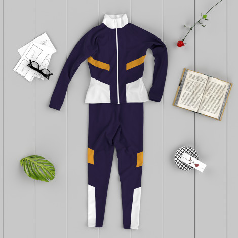 custom team track warm up suit purple 6