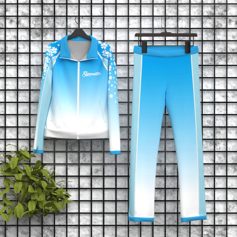 gymnastics warm up jacket blue 5