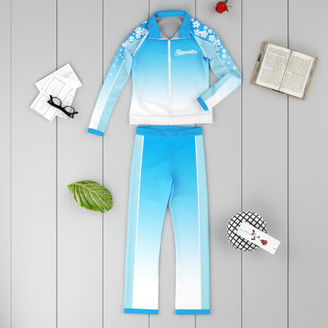 gymnastics warm up jacket blue 6