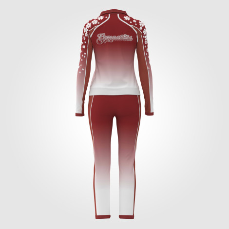 gymnastics warm up jacket red 1