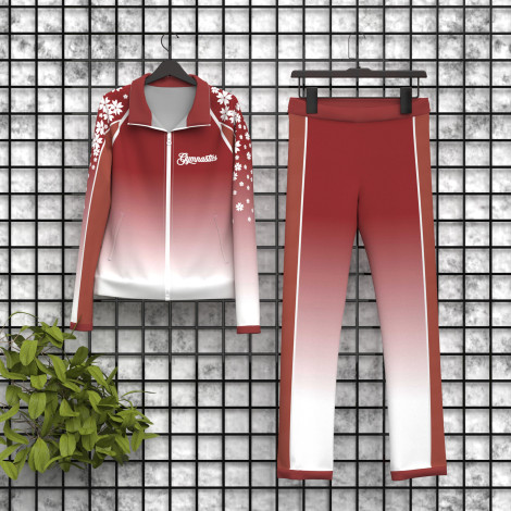 gymnastics warm up jacket red 5