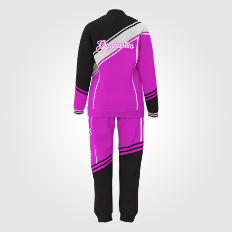 custom youth gymnastics warm up jackets pink 1
