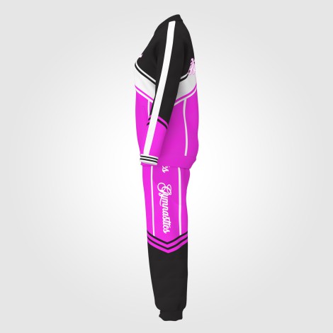 custom youth gymnastics warm up jackets pink 2