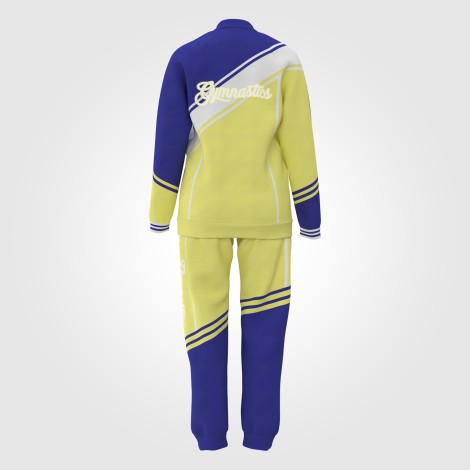 custom youth gymnastics warm up jackets yellow 1