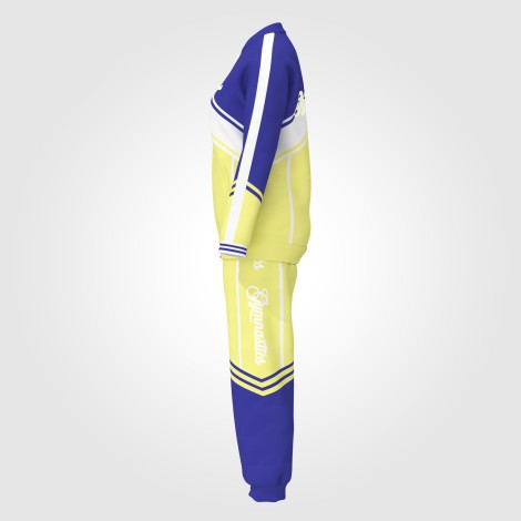 custom youth gymnastics warm up jackets yellow 2