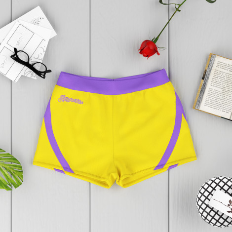 gymnastic bike shorts yellow 6