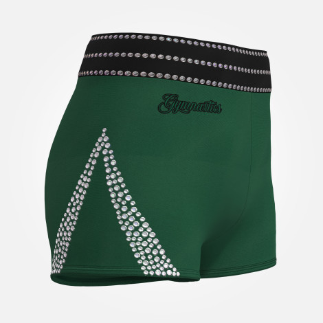  gymnastics spandex shorts leotards green 3