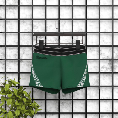 gymnastics spandex shorts leotards green 5
