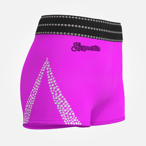  gymnastics spandex shorts leotards pink 3