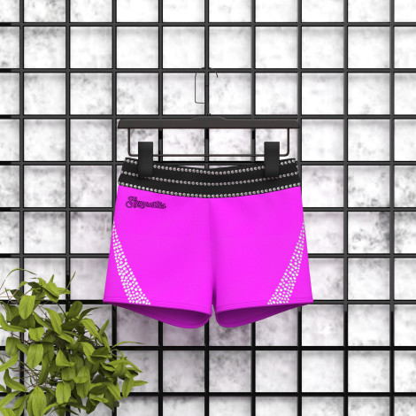  gymnastics spandex shorts leotards pink 5