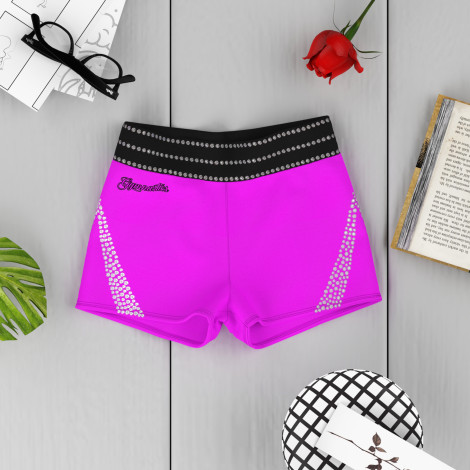  gymnastics spandex shorts leotards pink 6