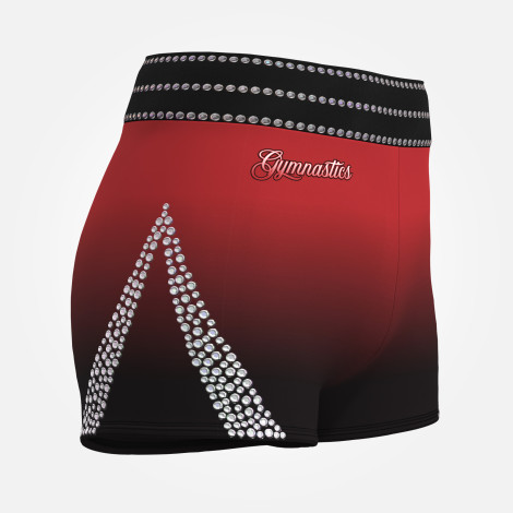  gymnastics spandex shorts leotards red 3