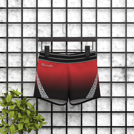  gymnastics spandex shorts leotards red 5