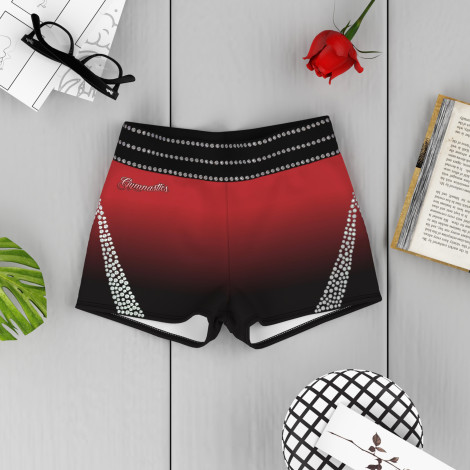  gymnastics spandex shorts leotards red 6