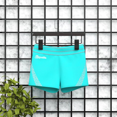  gymnastics spandex shorts leotards blue 5