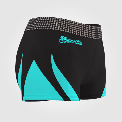 gymnastics sports bra and shorts shop black 3