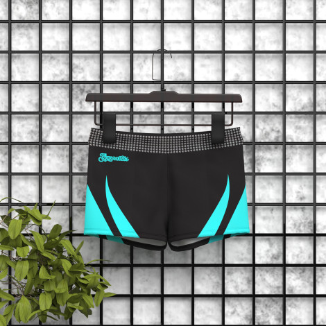 gymnastics sports bra and shorts shop black 5