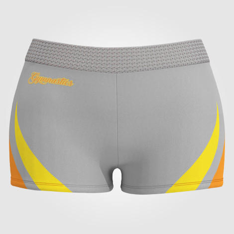 gymnastics sports bra and shorts shop gray 0