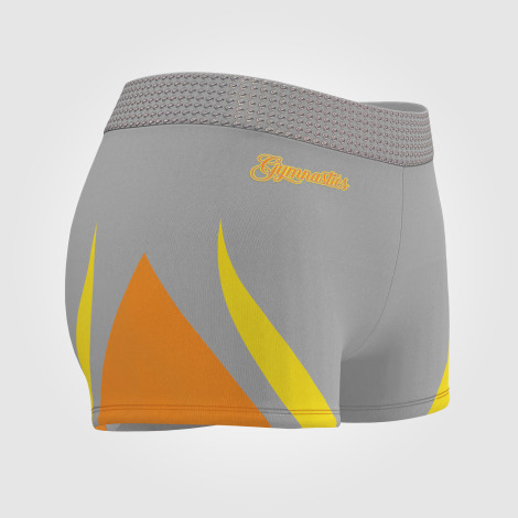gymnastics sports bra and shorts shop gray 3