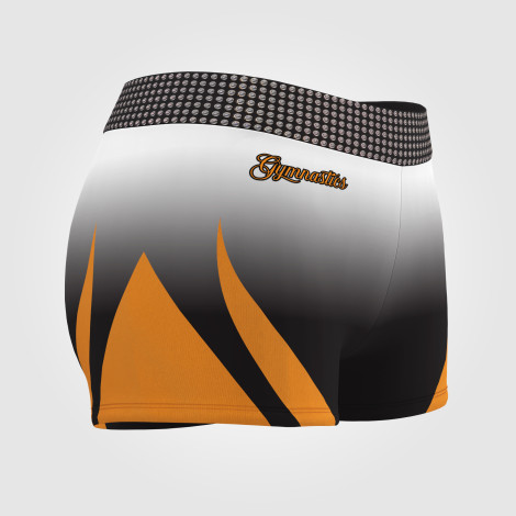 gymnastics sports bra and shorts shop orange 3