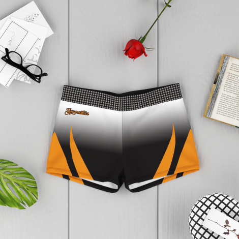 gymnastics sports bra and shorts shop orange 6