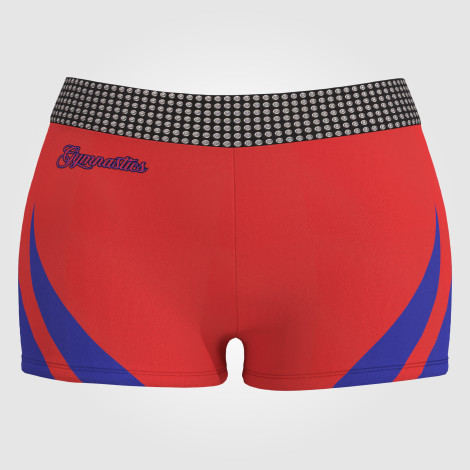 gymnastics sports bra and shorts shop red 0